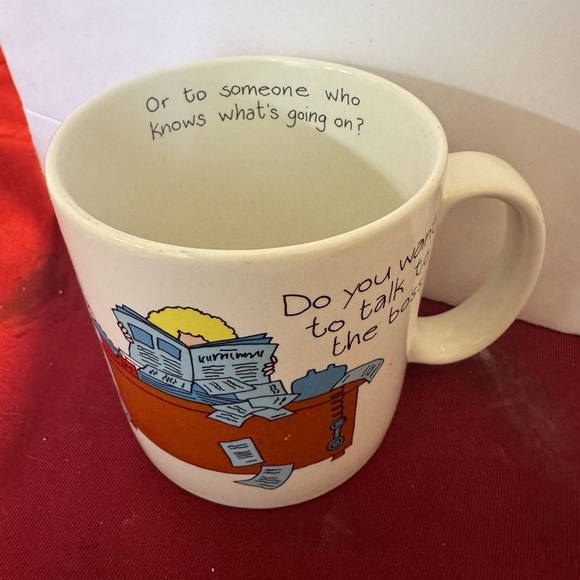 RUSS “Do You Want To Talk To The Boss?” Coffee Mug In EUC Great Gift ! - Picture 2 of 9